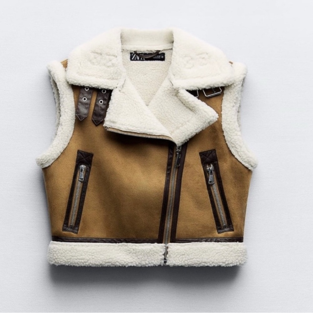 Zara Cropped Double Faced Vest
